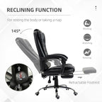 PU Leather High Back Office Chair - Ergonomic Swivel Computer Chair - Black