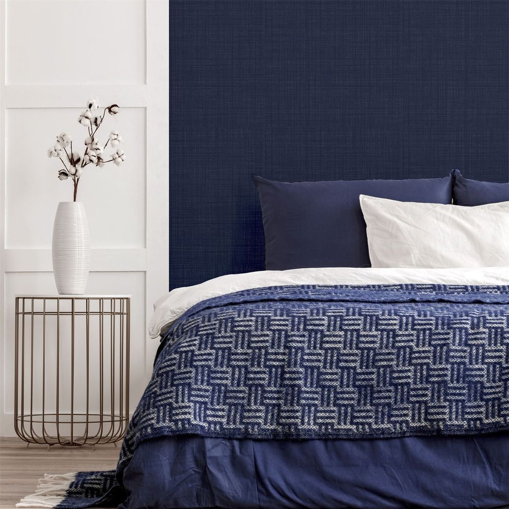 Textured Fabric - Navy Weave