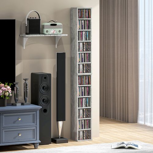 CD Storage Unit - Set of 2 with Adjustable Shelves