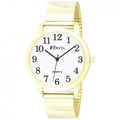 Men's Gold Bracelet Watch - Bold Number White Dial