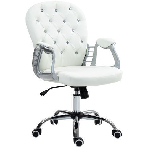 Office Chair PU Diamante Padded Ergonomic 360° Swivel