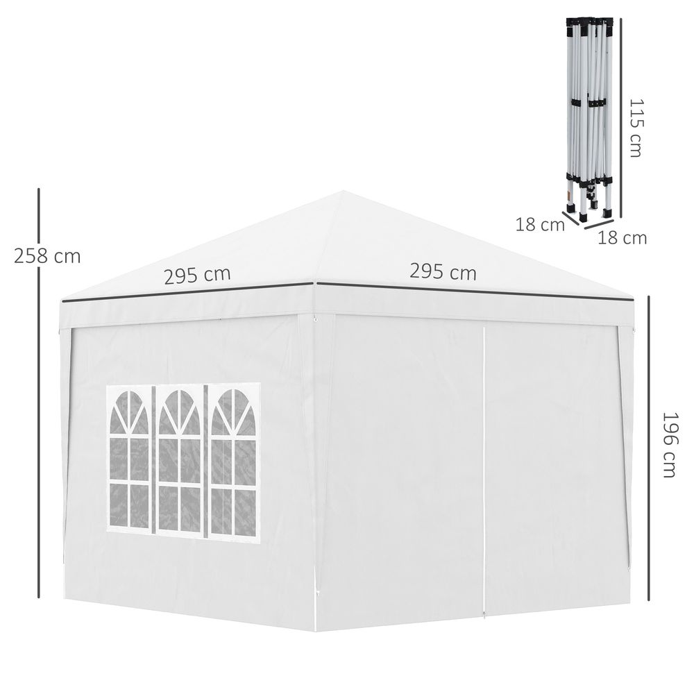 3mx3m Pop Up Gazebo - for Parties, Weddings, and Outdoor Events - Easy Set-Up and!