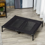 Large Pet Cot Portable Dog Cat Sleep Bed Elevated Camping Outdoor Black