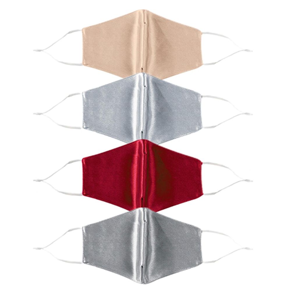 Unisex Reusable 2 Layers Face Mask, Satin Silk Lightweight & Breathable