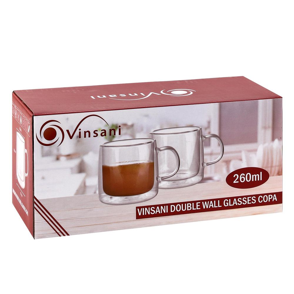 DOUBLE WALL GLASSES - Heat-proof Cups for Hot & Cold Drinks