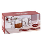 DOUBLE WALL GLASSES - Heat-proof Cups for Hot & Cold Drinks