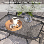 Patio Furniture Set - Table, Foldable Chairs, Loveseat, Stylish Design!