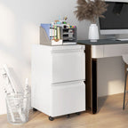 Steel File Cabinet with Lock Hanging Bar for Letter A4 Legal Size White in White