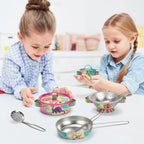 DINO KITCHENWARE SET - Exciting, Colorful, Safe. for Imaginative Play.. 10 Pieces. Best for Little Chefs!