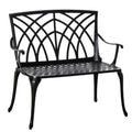 2-Seater Cast Aluminium Garden Bench Loveseat: Ergonomic & Stylish