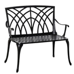 2-Seater Cast Aluminium Garden Bench Loveseat: Ergonomic & Stylish
