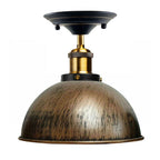 Industrial Retro Light Shade Flush Mount Fitting Modern Black Ceiling Light