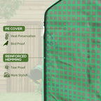Greenhouse Cover Replacement w/ Door & Mesh Windows, Green - Durable & UV-Resistant