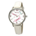 Ladies Dragonfly Leather Strap Watch - White.4