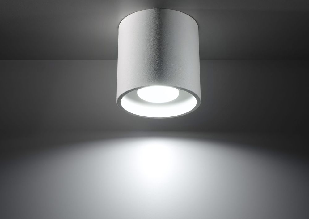 Modern LED Ceiling Lamp - White Round Design - GU10