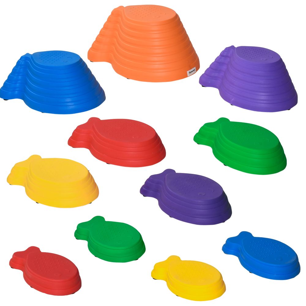 Fish Shaped Balance Stepping Stones - for Kids - Multicoloured