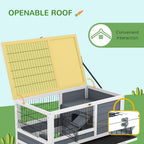 Double Deckers Rabbit Hutch: Spacious, Slide-Out Trays, Feeding Trough