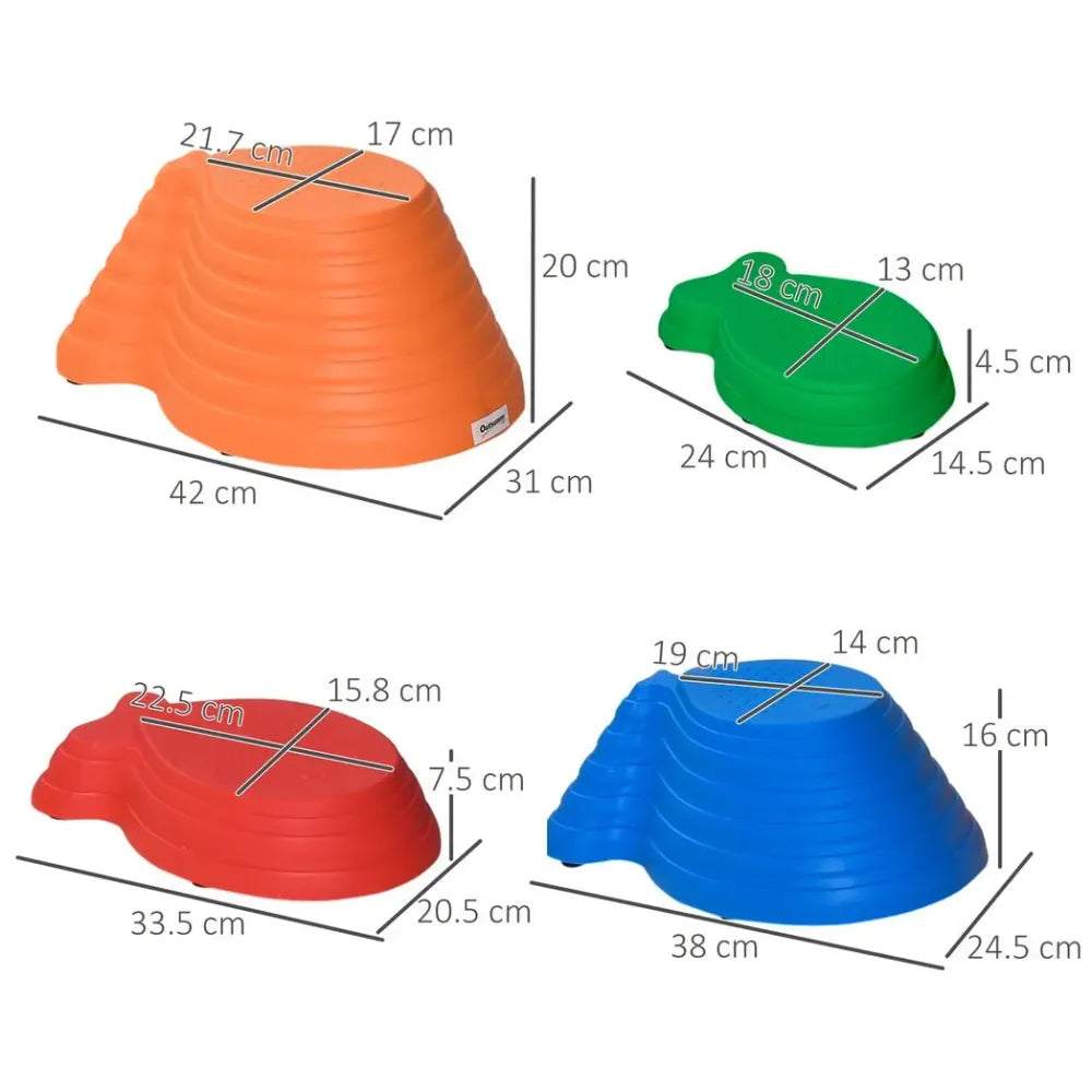 Fish Shaped Balance Stepping Stones - for Kids - Multicoloured