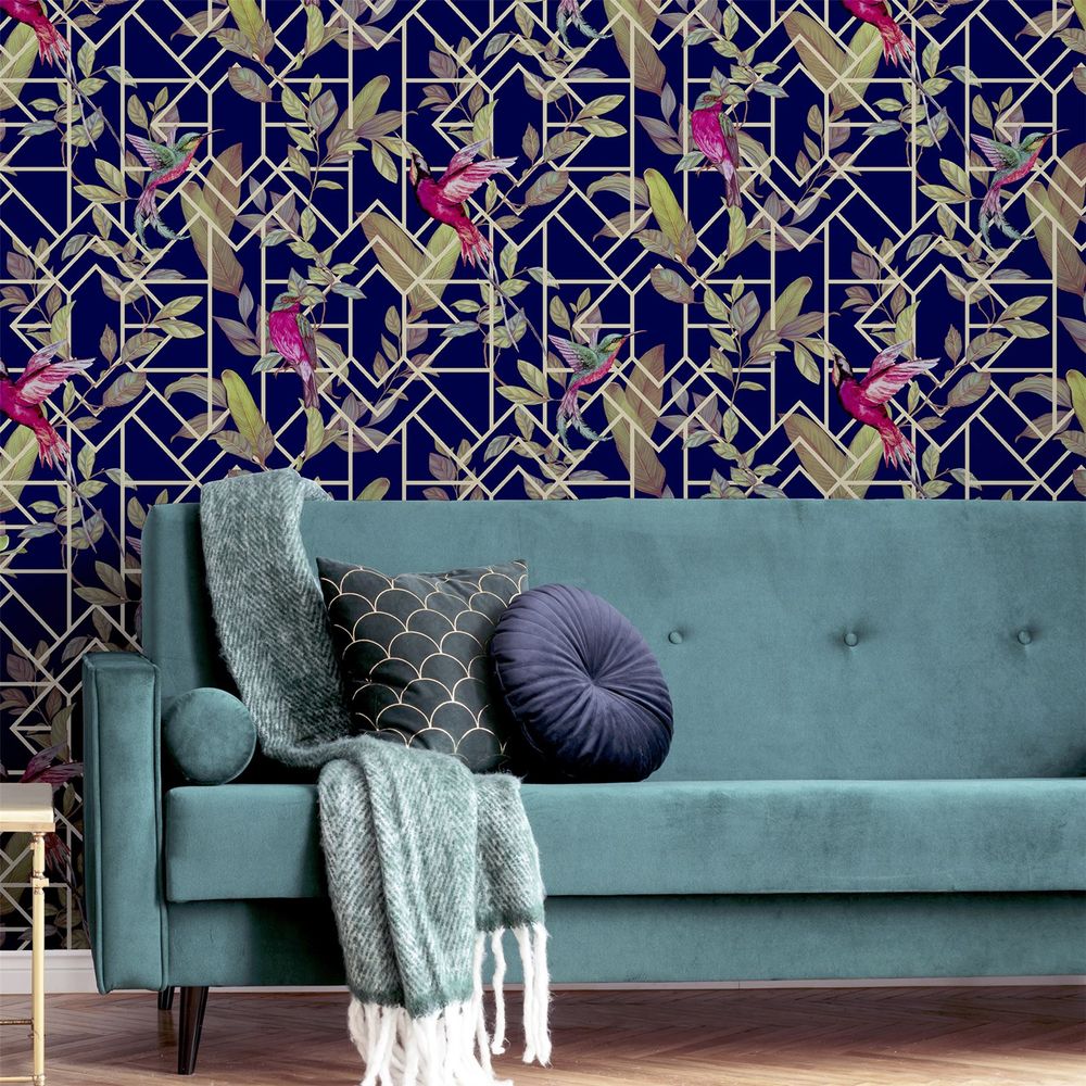 Navy/Gold Tropical Deco - Attention to Detail