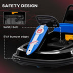 Innovative 6V Kids Bumper Car - 360° Rotation - 2 Speeds - Black
