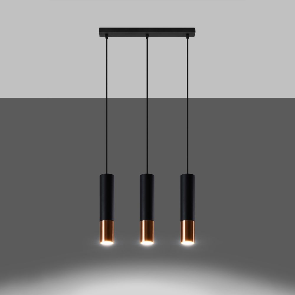Pendant lamp steel Loopez modern Design GU10 with Light Detail