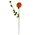 Pack of 6 x 75cm Artificial Dahlia PomPom Flower Stem Orange
