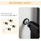 Pressure Fit Safety Gate for Doorways and Staircases, Dog Gate w/ Auto Closing Door, Pet Barrier for Hallways w/ Double Locking, Openings 75-103CM - Black