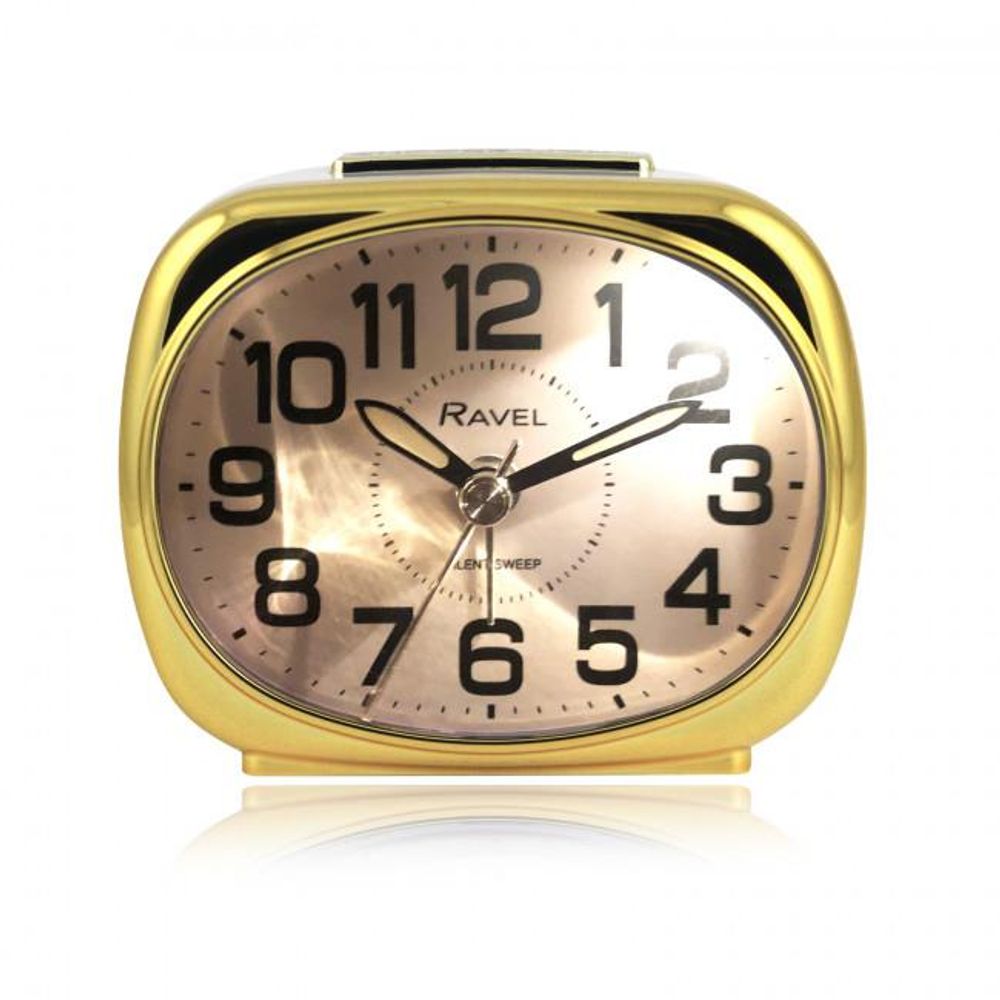 Bedside Quartz Alarm Clock - White/Gold.42