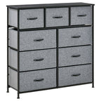 9 Drawers Storage Chest Dresser Organizer Unit w/ Foldable Bin