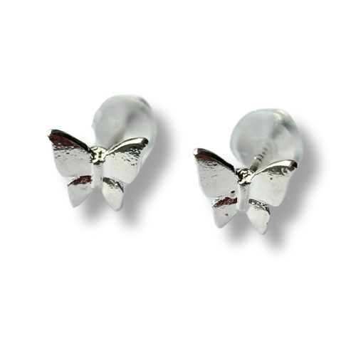 Little Butterfly Silver Stud Earrings