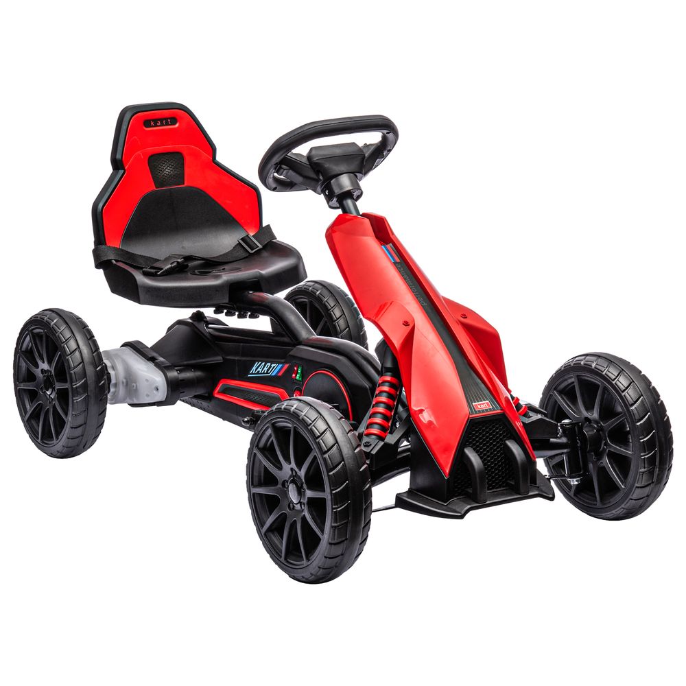 Electric Go Kart - 12V - 3-8 Yrs - Forward/Reverse - 2 Speeds - Red