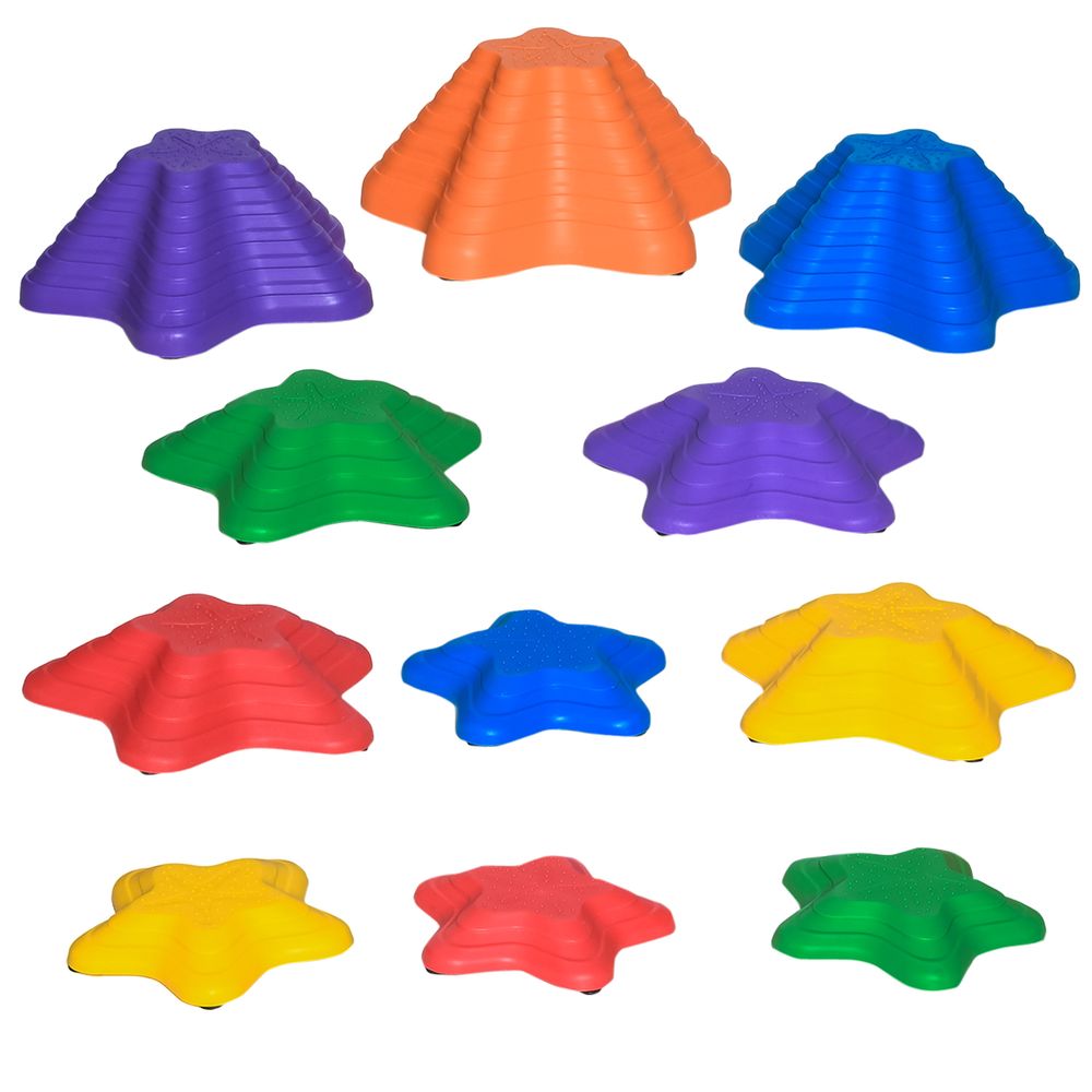 11-Piece Balance Stepping Stones - Non-SlipObstacle Course for Kids - Improve Coordination