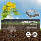 Raised Garden Bed - Metal Planter - Light Grey
