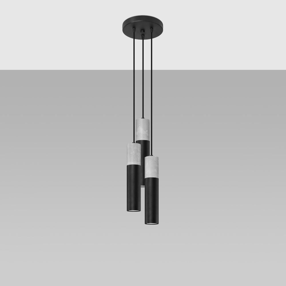 Pendant lamp Steel, concrete Borgio modern Design GU10 in Steel