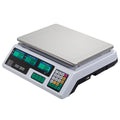 ACS-30 40kg/5g Digital Price Computing Scale for Vegetable UK Plug Silver & White