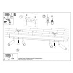 Steel Eyetech Ceiling Lamp - Modern Design - G9