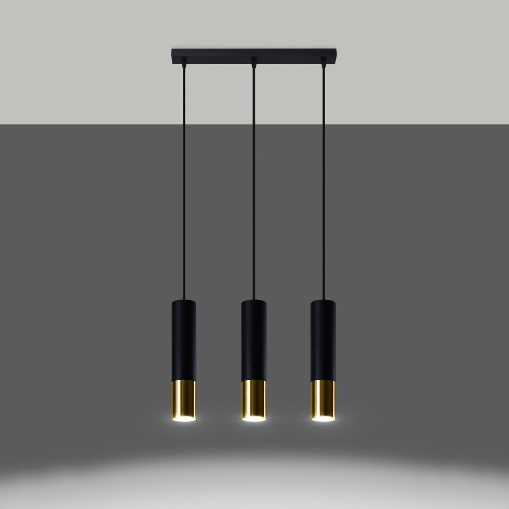 Pendant lamp steel Loopez modern Design GU10 with 3x40w Detail