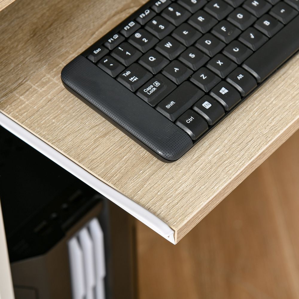 Oak Computer Desk: Space-saving, durable, and stylish. for study, office, or bedroom. Shop now!