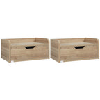 Floating Nightstand Set - Wall Mounted Bedside Table with Drawer - Pack of 2