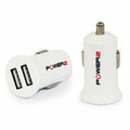 2.4A Dual USB Car Charger - White