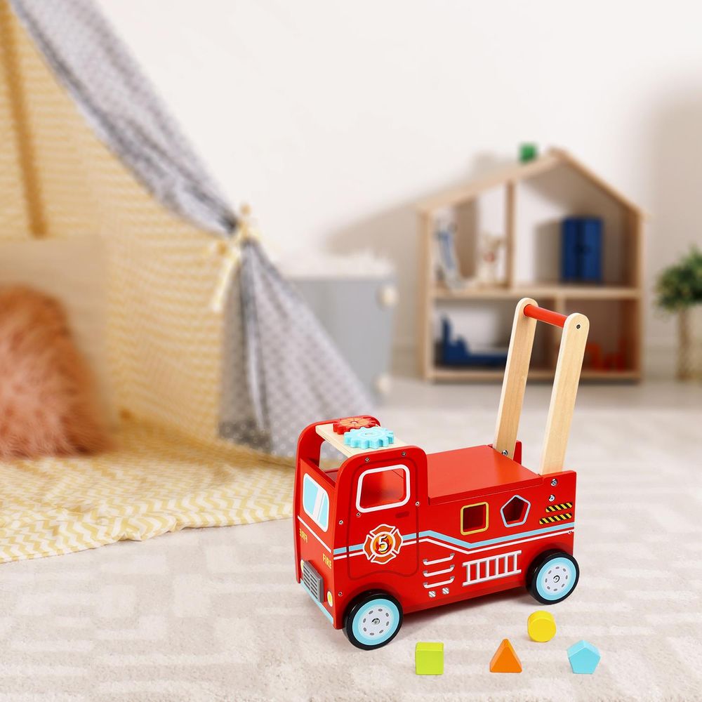 Kids Ride-On Fire Engine - Durable & Realistic Toy for Imaginative Play Baby Walker