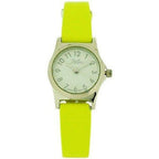Girls Ladies White Dial Silver Metal Bright Yellow Strap Watch 101323LT