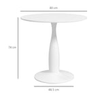 Round Dining Table with Steel Base for Living Room, Dining Room