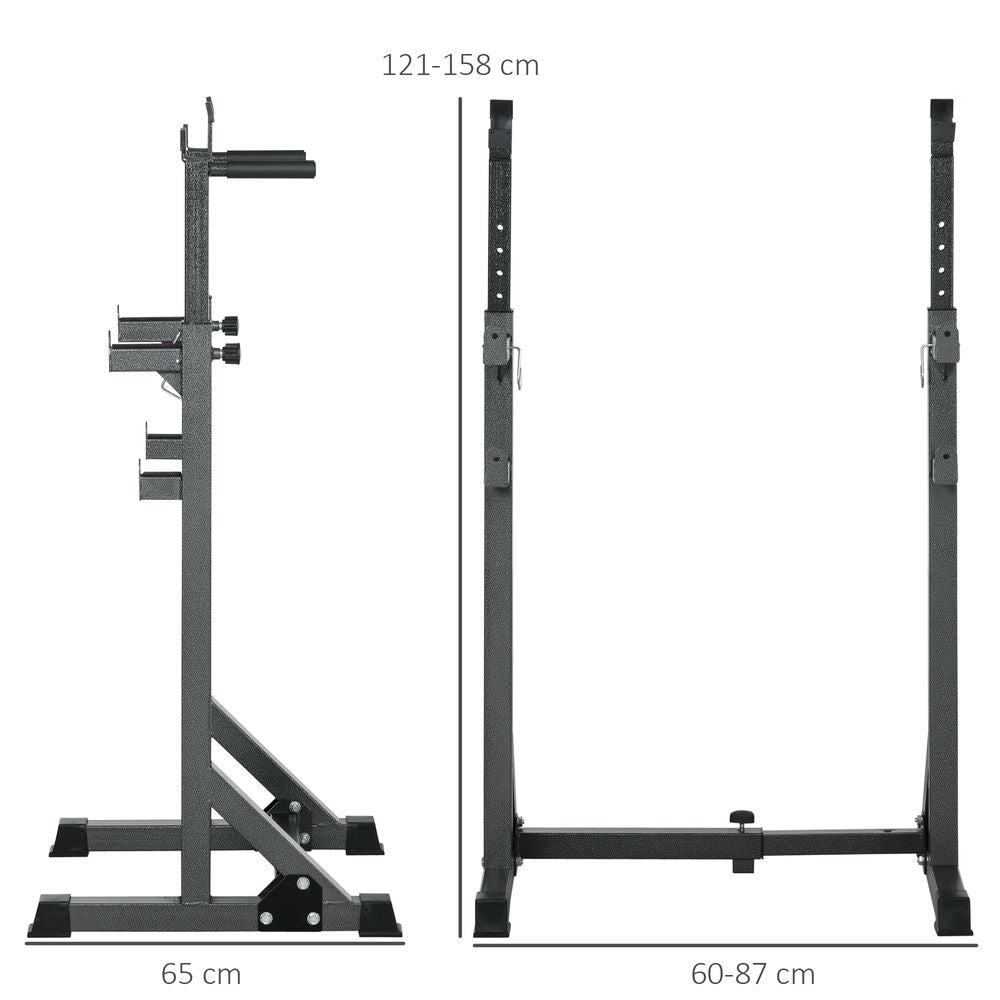 Heavy Duty Squat Rack, Adjustable Weight Barbell Stand, for Home, Gym