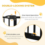 Adjustable Metal Pet Gate w/ Auto-Close Door - 74-100cm, Black