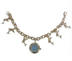 Ladies Girls Mini Dial with Hanging DOLPHIN Charms on Bracelet Strap Watch Gift Set (AL) - NEEDS RE-BATTERY