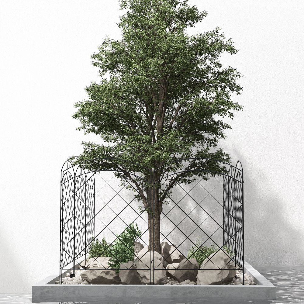 Decorative Garden Fencing: 43in x 11.4ft Steel Edging, & Stylish