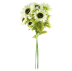 Pack of 6 x 88cm White Artificial Sunflower - 18 heads in White