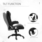 Reclining Chair w/ Heating Massage Points Relaxing Headrest Black - Executive