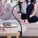 AQ 360 Aluminium Alloy Rotating Tablet Holder - Black - Adjustable Gooseneck
